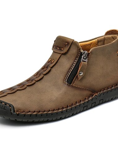  Voor heren Schoenen Laarzen Instappers en instappers Retro Penny instappers Handgemaakte schoenen Comfortabele schoenen Wandelen Casual Dagelijks Elastische stof Ademend Korte laarsjes / Enkellaarsjes