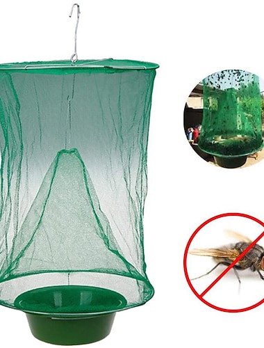  Trampas para moscas al aire libre, trampa para moscas de rancho: la trampa más eficaz jamás fabricada para moscas/mosquitos/abejas