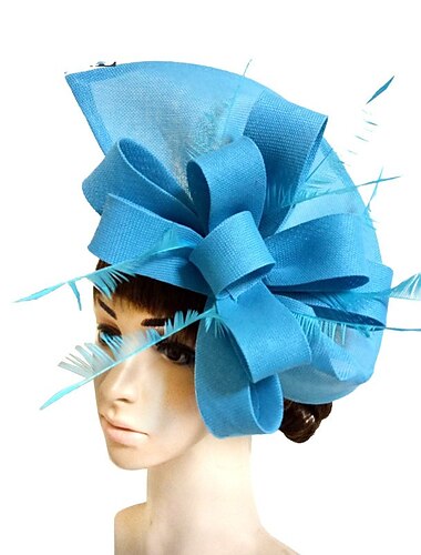  Fascinateurs Imitation Lin Derby kentucky Course de chevaux cocktail Ascott royal Elégant Rétro Avec Plume Noeud Casque Couvre-chef