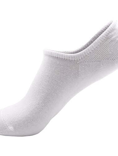  Herren 2 Paar Socken Ankle Socken Niedrig geschnittene Socken Versteckte Socken Schwarz Weiß Farbe Glatt Outdoor Freizeitskleidung Urlaub Dünn Frühling Sommer Modisch Sport