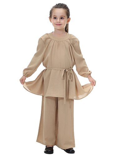  Mädchen Kleid Thobe / Jubba Religiös Saudi-Arabisch arabisch Muslim Ramadan Kinder oben Hosen