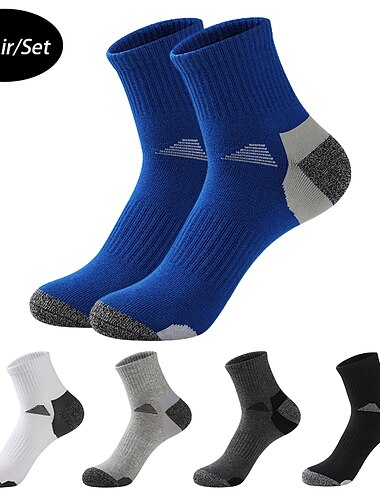  Hombre 2 pares Calcetín Calcetas Negro Blanco Color Bloque de color Ropa Cotidiana Vacaciones Fin de semana Retazos Medio Otoño invierno Calentadores