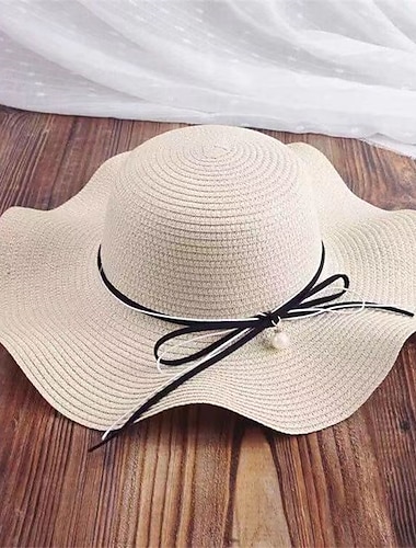  Color beige, nuevo, sencillo, plegable, de ala ancha, flexible, sombrero de paja para niñas, sombrero para el sol, sombrero de playa para mujer, sombrero de verano, gorra de viaje con protección uv,