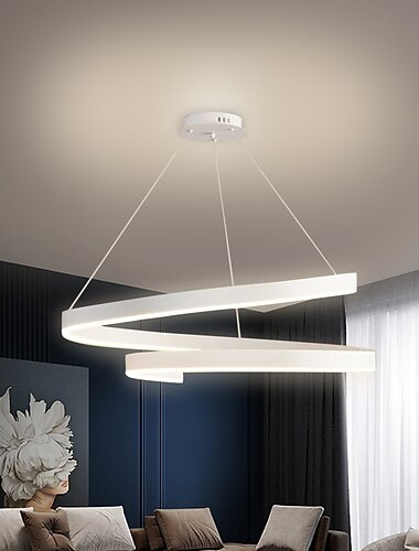  led függőlámpa 1 fényű gyűrű kör dizájn meleg fehér alumínium festett fényűző modern stílusú étkező hálószoba függőlámpák 110-240v