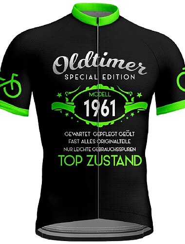  21grams cykeltröja för män kortärmad cykeltopp med 3 bakfickor mountainbike mtb landsvägscykel cykling andas fukttransporterande reflexremsor bakficka violett gul röd polykrom gradie