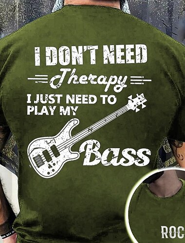  Musikfestival Herren Grafikdrucke Gitarre Musikinstrument Hobby T Shirt Grafischen T-Shirt 100% Baumwolle Kurzarm Grafik Hemd Schwarz Marinenblau Armeegrün Bequemes T-Shirt Urlaub Straße