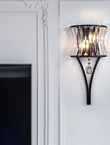  krystall innendørs vegglamper 5w led nordisk stil stue butikker kafeer stål varm hvit vegglampe 110-240v