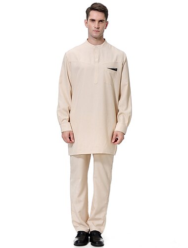  Herren Kleid Thobe / Jubba Religiös Saudi-Arabisch arabisch Muslim Ramadan Erwachsene oben Hosen