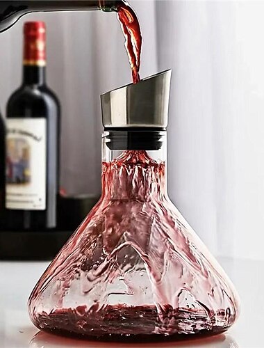  Iceberg cascada decantador de vino tinto rápido jarra de cadera filtro de cristal creativo europeo dispensador de vino