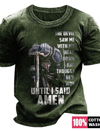  Herren Grafik Templer Kreuz T Shirt Grafischen T-Shirt 100% Baumwolle Kurzarm Grafik Hemd Schwarz Wein Marinenblau Bequemes T-Shirt Urlaub Alltagskleidung Modedesigner-Kleidung