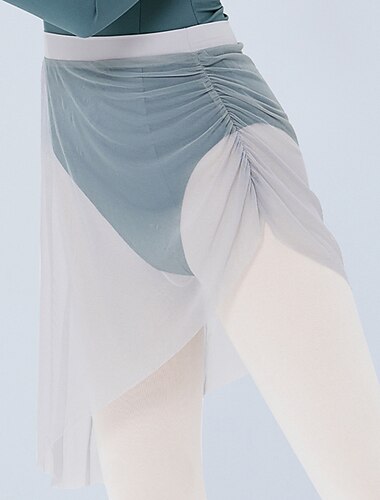  Balett Sportkläder Kjolar Veckad Ren Färg Tyll Dam Prestanda Träning Hög Polyester