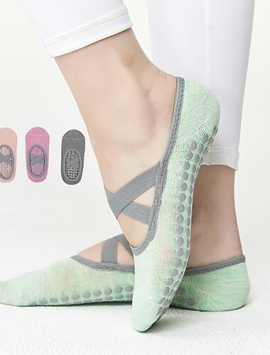  calcetines de yoga antideslizantes calcetines de pilates suelo de mujer correas deportivas profesionales otoño e invierno algodón
