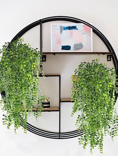  piante pendenti artificiali edera vite piante artificiali appese piante di plastica appese per decorazione da parete da giardino fiore da parete in stile pastorale 2 rami 90 cm / 36 "arredamento