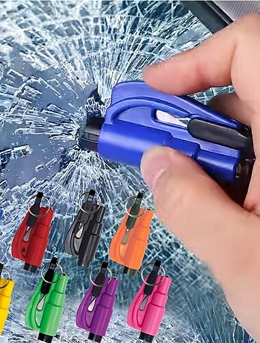  2 в 1 резак для ремней безопасности, аварийный брелок, инструмент для эвакуации автомобиля, металлический молоток безопасности, мини-пожарный молот, спасательный молоток, устройство аварийного