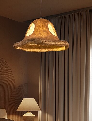  led pendellampe harpiks kreativ lampeskjerm industriell metall takbelysningsarmaturer kreativ barstil atmosfære lysekrone for stue，kjøkkenøy，soverom