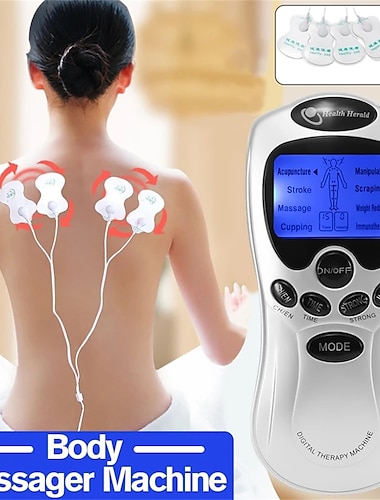  4 elektroder helsevesen tiere akupunktur elektrisk terapi massageador maskin puls kroppen slank