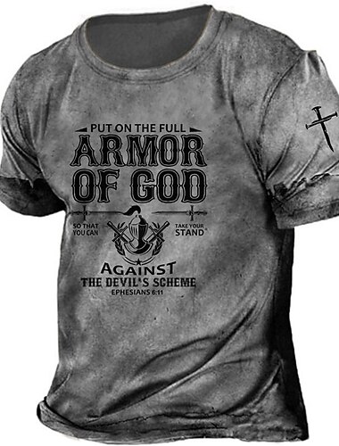  Herren Unisex Templer Kreuz Buchstabe Grafikdrucke T Shirt Verwaschenes T-Shirt Kurzarm T-Shirt 3D-Druck Rundhalsausschnitt Hemd Vintage Sport Designer Outdoor Straße Täglich Rote Blau Braun Sommer