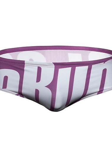  Herren Bademode Badehose Schwimmshorts Badehosen Bedruckt Buchstabe Atmungsaktiv Weich Outdoor Casual Täglich Hawaiianisch Stilvoll Blau Purpur Mikro-elastisch