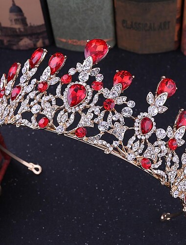  Silberne Tiara und Krone für Frauen Kristallkönigin Kronen Strass Prinzessin Diademe für Mädchen Braut Hochzeit Haarschmuck für Brautgeburtstagsfeier Abschlussball Halloween Cosplay Kostüm Weihnachten