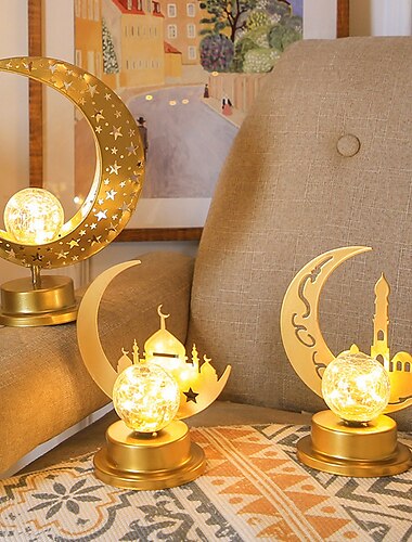  eid mubarak dekorativ lampe feriebelysning muslimsk ramadan festival ledet slott måne nattlys hjem vegg soverom dekorasjon