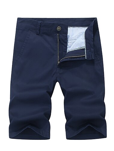  Herren Shorts Kurze Hosen Chino Bermuda Shorts Bermudas Tasche Glatt Komfort Atmungsaktiv Outdoor Täglich Ausgehen Baumwollmischung Modisch Strassenmode Armeegrün Orange