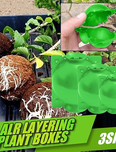  5 stk gjenbrukbar planterøtningsenhet planterøtting vokseboks høytrykksformering ballpodeenhet botanikk rotkontroll hageplante rooterboks for rosetre fruktbusk magnolia