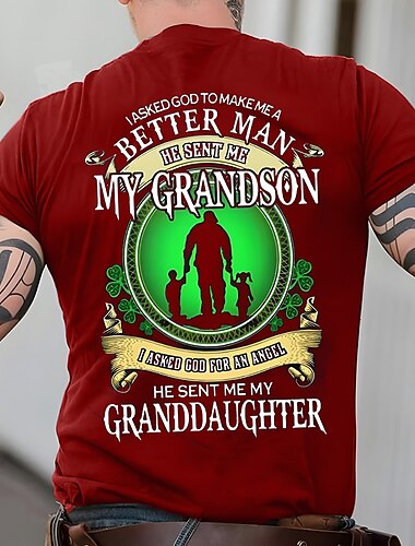  Herren Grafikdrucke Shadow T Shirt Grafischen T-Shirt Baumwolle Kurze Ärmel Grafik Hemd Wein Schwarz Rote Bequemes T-Shirt Urlaub Straße Modedesigner-Kleidung