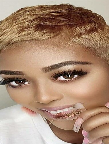 haar kurz Pixie cut haar perücke synthetische kurze perücken für schwarz/weiße frauen kurzhaarschnitt perücke kunsthaar