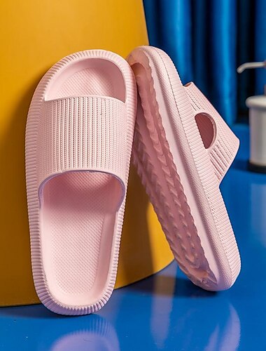  Grüne Unisex-Duschpantoffeln aus EVA mit dicker Sohle und rutschfester Textur, leichte Badezimmerpantoffeln für zu Hause, im Wohnheim und am Pool