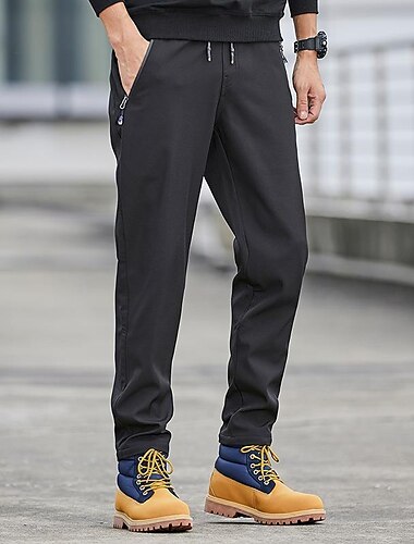  Herren Wanderhose Wanderhosen Außen Regular Fit Atmungsaktiv Dehnbar Verschleißfestigkeit Kratzfest Hosen / Regenhose Unten Kordelzug Elastische Taille Schwarz Dunkelmarine Jagd Angeln Klettern M L
