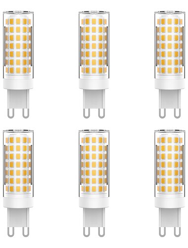  6 шт. 5 Вт светодиодные свечи светодиодные лампы для чтения кукурузы 480 лм g9 t 88 светодиодные бусины smd 2835 110-130 В 200-240 В