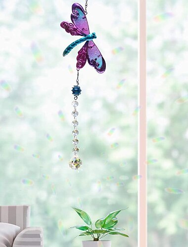  suncatcher crystal sun catcher colgante de cristal iluminación colgante decoración de jardín colgante de libélula colgante de joyería de cristal