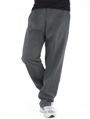 Herren Fleecehosen Jogginghose Trainingshose Jogginghose Jogger Hose Hosen Jogginghose mit geradem Bein Tasche Glatt Komfort Atmungsaktiv Outdoor Täglich Ausgehen Modisch Strassenmode Schwarz Wein