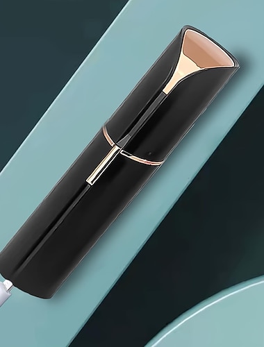  Depilación facial para mujeres, depiladora indolora, afeitadora a prueba de agua, depiladora con luz LED para cara, bikini, melocotón, pelusa, bigote superior, labio, barbilla (negro mate)