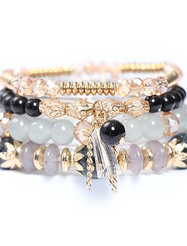  böhmische armband frauen nachahmung achat legierung quaste multicolor kristall glasur armband set mode europäischen und amerikanischen schmuck