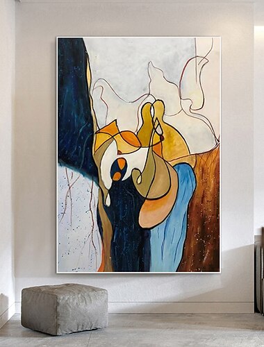  Pintura al óleo hecha a mano lienzo decoración de arte de la pared abstracto moderno para la decoración del hogar pintura enrollada sin marco sin estirar