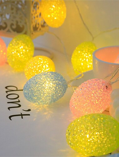  1,5/3 m huevos de pascua luces de cadena led multicolor adornos de luces de hadas para primavera pascua interior al aire libre fiesta en casa decoración diy