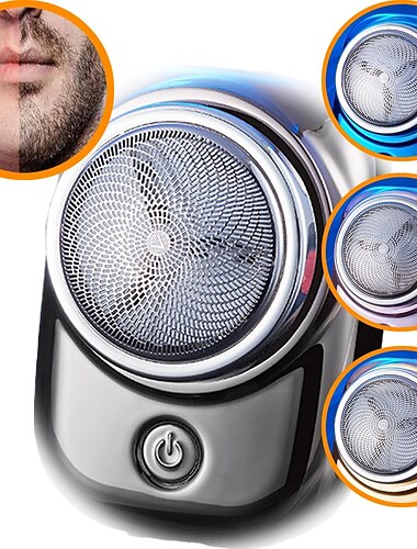  2023 mini rasoio elettrico da viaggio per uomo rasoio elettrico lavabile tascabile da uomo barba da barba portatile senza fili ricaricabile