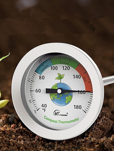  Komposterde Gartenthermometer superlanger Edelstahlfühler Düngertest Thermometer 50cm
