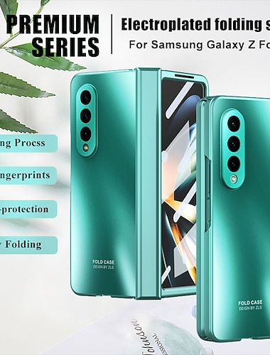  телефон Кейс для Назначение SSamsung Galaxy Z Fold 5 Z Fold 4 Z Fold 3 Чехол Флип Покрытие Защита от пыли Однотонный ПК
