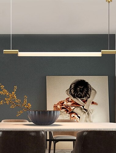  مصباح قلادة led 87/120/148 سم تصميم بطانة 1-light 3000lm تصميم بسيط لغرفة الطعام وغرفة النوم وغرفة المعيشة
