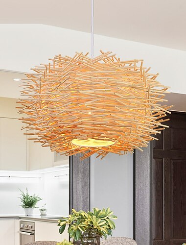  led pendnat ضوء الخيزران فانوس تصميم الثريا الرجعية 30 سنتيمتر الثريا الإضاءة السقف ينطبق على غرفة المعيشة غرفة نوم مطعم مقهى بار مطعم نادي