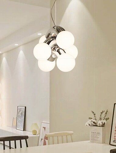  candeeiro pendente led 6/10-light 30 cm luminárias de teto de metal industrial criativo bar estilo atmosfera lustre para sala de estar, ilha de cozinha, quarto cabo ajustável