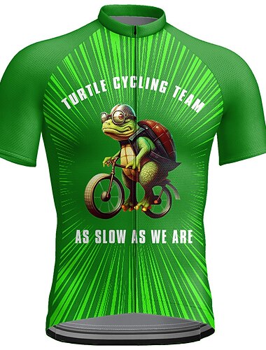  Voor heren Wielrenshirt Grafisch Letter en nummer Grappig Korte mouw Fietsen Shirt Kleding Bovenlichaam met 3 achterzakken Bergracen Wegwielrennen Sneldrogend Reflecterende strips Achterzak