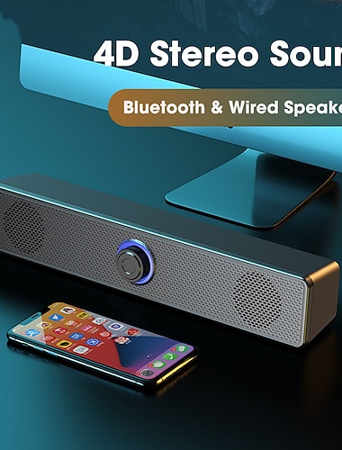  4d surroundljud bt 5.0 högtalare datorhögtalare stereo subwoofer lämplig för bärbar dator teater tv soundbar box hemmabio