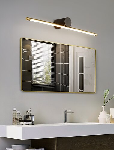  led spiegel frontleuchte waschtischleuchte dimmbar 40/60/80cm wandleuchte kupfer für modern schlicht schlafzimmer badezimmer geschenk für familie freunde ip20