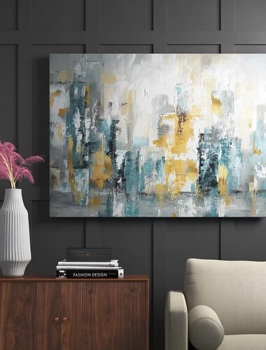  Hang-Ölgemälde Handgemalte Horizontal Abstrakt Landschaft Klassisch Modern Ohne Innenrahmen (ohne Rahmen)