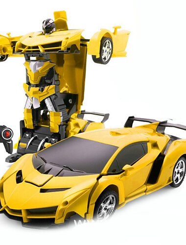  Fernbedienung verwandeln Auto-Roboter-Spielzeug mit Lichtern Verformung RC-Auto 360 rotierendes Stunt-Rennwagen-Spielzeug