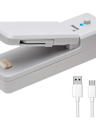 1 Stück Mini-Beutelversiegelung, wiederaufladbare tragbare USB-Versiegelungsmaschine, Handwärme-Vakuumversiegelungsgeräte für Plastiktüten, Küchengeräte