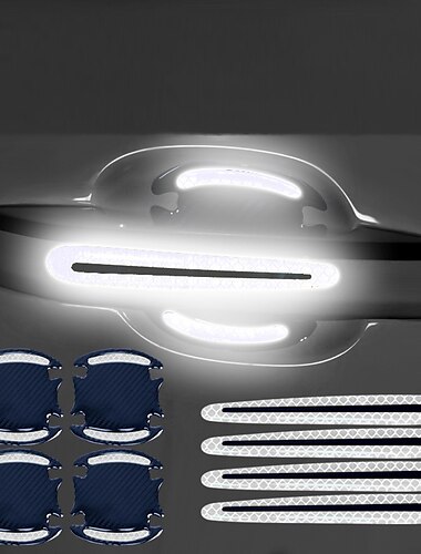  8 stücke aufkleber band öffnen aufkleber autotür auto reflektierende 3d universal auto zubehör streifen sicherheit